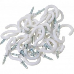 ATUCOLOS  Metal cup hooks Vinyl Coated Cup Hooks (Pack of 36)