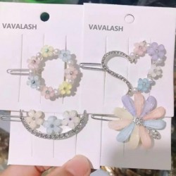 VAVALASH  Fashion trendy hair clip set flower women daily hair grip new  