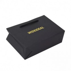 WIDEIDEAL  black luxury high quality Kraft paper gift bag