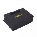 WIDEIDEAL  black luxury high quality Kraft paper gift bag