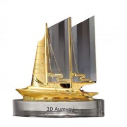 3D Aumvoy Crystal sailboat smooth sailing decorative arts and crafts moved to the office of the new home study porch creative furnishings