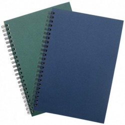 Welldaye Soft Cover Spiral Notebook Journal 2-Pack (A5)120 Pages (60 Sheets), Blank Sketch Book Pad Notebook Journal A5 Notebook Diary Notebook Notepads,120Pages/ 60 Sheets (Blank 2pcs-Blue+Green)
