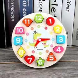 MINGKIDS  Toy clocks and watches Wooden early education infant beaded clock watch small around bead shape cognitive grip board combination set educational toy