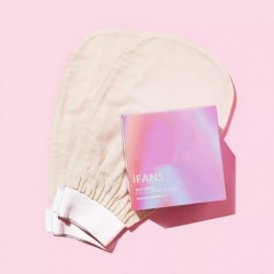 iFANS  Bath gloves,Viscose bath gloves shower gloves pink exfoliating gloves