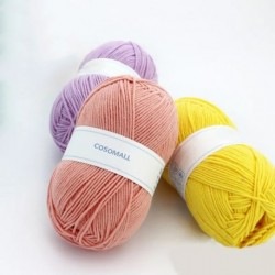 COSOMALL  Spun cotton Hand Knitting Acrylic Material Cotton Blended Crocheting Yarn Ball Milk Cotton Yarn