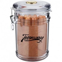 Tesonway  Cigar Humidors, Acrylic Humidor Jar with Humidifier and hygrometer