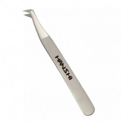 HANSHI   Eyelash Tweezer Stainless Steel Lash Tweezers For Eyelash Extension Sand Finish False Eyelashes Tool