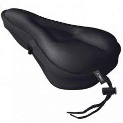 ZIWLU Gel Bike Seat Cover- BS031 Extra Soft Gel Bicycle Seat - Bike Saddle Cushion with Water&Dust Resistant Cover (Black)