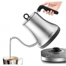ATOKEE  Electric Kettle with Temperature Control, Pour Over Kettle 304 Stainless Steel Tea & Coffee Gooseneck Kettle 0.8L, 1000 Watt Quick Heating