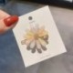 Jollin  Sweet Lovely Shape Hairpin Simple Moon Side Buckle Clip Alloy Rhinestone Large Flower Hair Clips for Girls