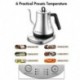 ATOKEE  Electric Kettle with Temperature Control, Pour Over Kettle 304 Stainless Steel Tea & Coffee Gooseneck Kettle 0.8L, 1000 Watt Quick Heating