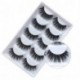 Celecos False Eyelashes, 3D Faux Mink Fake Eyelashes Handmade Dramatic Thick Crossed Cluster False Eyelashes Black Nature Fluffy Long Soft Reusable(5 Pairs)