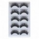 Celecos False Eyelashes, 3D Faux Mink Fake Eyelashes Handmade Dramatic Thick Crossed Cluster False Eyelashes Black Nature Fluffy Long Soft Reusable(5 Pairs)