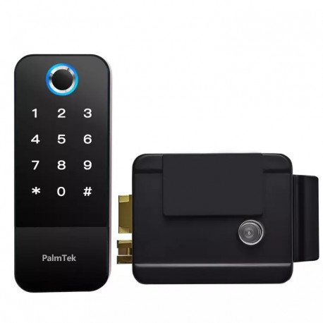 PalmTek  Waterproof Wifi APP Electric Intelligent Digital Smart Door Lock Digital Keyless Fingerprint Smart Door Lock