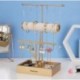  PalmTech  multifunctional Jewelry Organizer Stand Necklace Holder Bracelets and Rings organizer hanging jewelry with Metal Tray