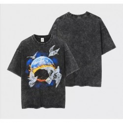 PHISOCKAT  High Quality 100% Cotton Vintage Streetwear Distressed Men T Shirt