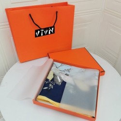 VTVN  Turban,New printed silk head scarf flower and bird pattern ladies scarf headband