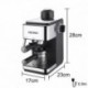 HECMAC  electric coffee machine home appliances automatic steam cappuccino espresso maker