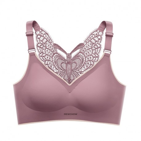 MEWCHOW  No steel ring bra latex large size lingerie butterfly back sexy snug comfortable vest-style underwear