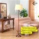YUANMAN Swing Arm LED Floor Lamp- Classic Lamp with Extending Arm - Diffusing Lamp Shade - Tall Industrial Uplight for Living Room, Family Room, Office or Bedroom - Bronze