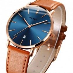 Men's Watch Quartz Leather Strap Minimalist Slim Watch Waterproof High Quality Luxury Watch