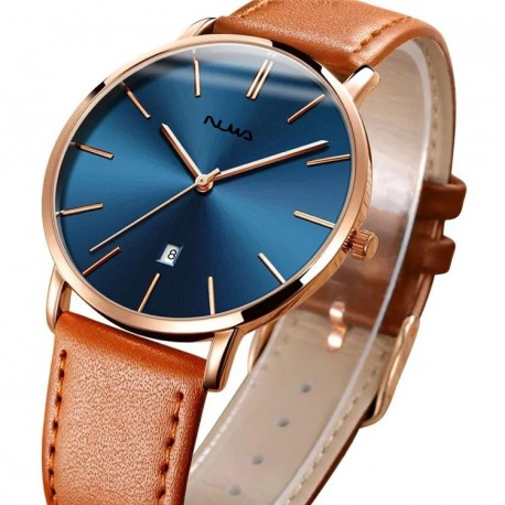 Men's Watch Quartz Leather Strap Minimalist Slim Watch Waterproof High Quality Luxury Watch