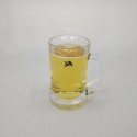 Large capacity 500 ml transparent glass beer glass with handle beer glass