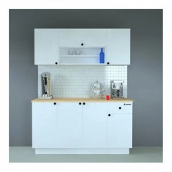 A AIWOOD  Fitted kitchen furniture 160 Cm Wooden Mdf Countertop Fitted Kitchen High Quality Cabinet Kitchen Moduler Furniture Storage Cabinet
