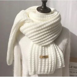 New scarf women winter small rice plain color shawls warm knitted wool acrylic scarves