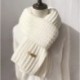 New scarf women winter small rice plain color shawls warm knitted wool acrylic scarves