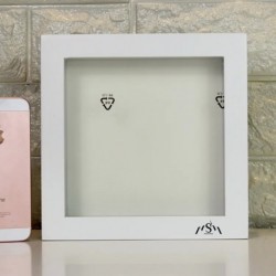 High-quality custom picture frame glass classic white picture frame frame 12 * 12 square picture frame