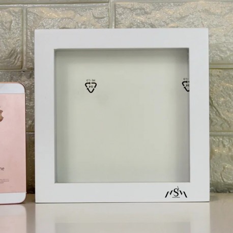 High-quality custom picture frame glass classic white picture frame frame 12 * 12 square picture frame