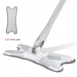 QIPAN  Cleaning Mop Hand Free Washing Water Squeeze Flat Mop Lazy X-type Mop