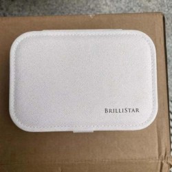  BRILLISTAR  Luxury Pu Leather Jewelry Box Organize Case Leather Mini Travel Jewelry Boxes
