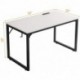 JRSLAK Home Office Desk, Modern Industrial Simple Style Computer Desk, Workstation, Sturdy Writing Desk(39", White)