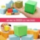 Joaaea Large Wooden Building Blocks Set - Educational Preschool Learning Toys with Carrying Bag , Toddler Blocks Toys for 3+ Year Old Boy and Girl Gifts