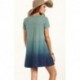 Women's Tunic Swing T-Shirt Dress Short Sleeve Tie Dye Ombre Dress[sample]