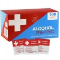 LYPPGU Alcohol Prep Pads (100-Pack) | Thick 2-Ply Sanitizing Isopropyl Medical Wipes | Individually Wrapped Alcohol Cleansing Swabs , Diabetic Supplies, Hospitals