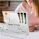 Theresduet 12” x 12” Small Magnetic Dry Erase White Board Mini Portable Dual-Sided Desktop Whiteboard Easel 360°Rotation for Office,Home,School