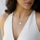 Essenrong Gold Layered Necklace,14K Gold Disc/Circle Bead Chain Dainty Elegant Simple Layer Necklace for Women