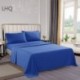 LHQ Bed Sheet Set Queen Size Hotel Luxury Quality Sheets Brushed Microfiber 1800 Thread Count Sheets Hypoallergenic 16 inch Deep Pocket, 1 Flat Sheet, 1 Fitted Sheet, 2 Pillowcases, Navy Blue