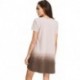 Women's Tunic Swing T-Shirt Dress Short Sleeve Tie Dye Ombre Dress[sample]