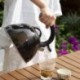 HINC ITUR AD ASTRA Tea Kettle, Teapot Stovetop Whistling Kettle, Stainless Steel, 2.63-Quart, Black