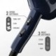 KBBKIC 2200W Professional Salon Hair Dryers Performance AC Motor with 2 Concentrator, Protecting Hair Damage, Blue
