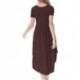 Womens Summer Short Sleeve High Low Pleated Swing Loose Casual Midi Dress[sample]