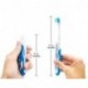 VUBOJO Travel Toothbrush, Folding with Built in Cover, Hiking, Camping, Emergency , Packable, collapsable, Foldable, Pocket Medium Bristle Brushes (2 Pack) (Blue-Green)