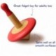JTOGSE Set of 3 Pcs Wooden Spinning Tops (3 Years+) - Classic Spinning Activity Toy for Toddlers, Learn Curiosity & Fine Motor Skills