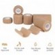 Yeekue Self Adherent Cohesive Bandages Wrap 2" x 5 Yards, 6Rolls, Medical Tape for Skin, Elastic Adhesive Tape Breathable for Stretch Athletic，Ankle Sprains & Swelling, Sports，First Aid
