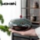 MOKEN Large Ceramic Ashtray with Lids for , Original Windproof ALarge Ceramic Ashtray with Lids for Cigarettes, Original Windproof Ashtray for Indoor Outdoor Patio Home&Office,  Desktop Decoration Ash Tray for Men Women - Blue