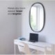 JDKBO Oval Wall Mirror, 24 x 36-Inch, Black